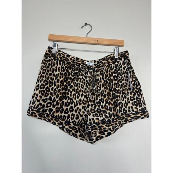 NWT Equipment Lillian Leopard Silk Pajama Set Long Sleeve Sleepwear Brown Size:M - Picture 6 of 8